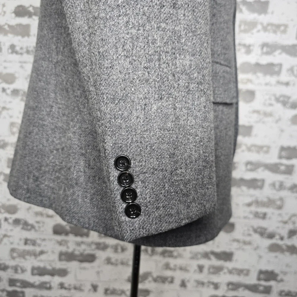 J Crew Ludlow Blazer Mens 44R Gray 100% Yorkshire Tweed By Moon England 2 Button